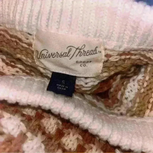 Universal Thread Womens Chunky Sweater Size S Crew Neck Bubble Sleeve Stripe - Picture 4 of 4